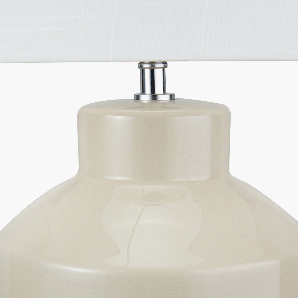 Alessandria Cream Crackle Effect Table Lamp - Distinctly Living