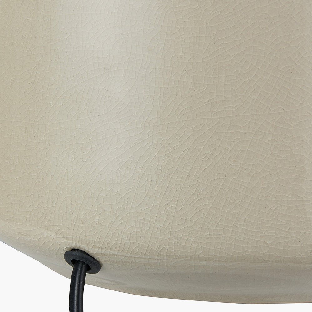 Alessandria Cream Crackle Effect Table Lamp - Distinctly Living