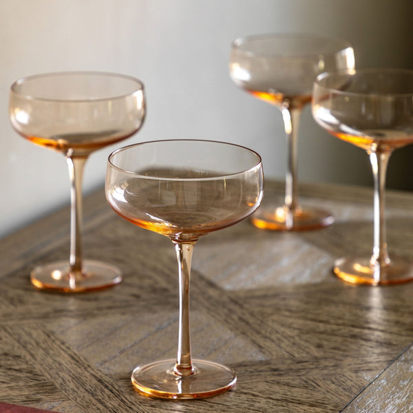 Amber Sparkle Coupe - Set of 4 - Distinctly Living