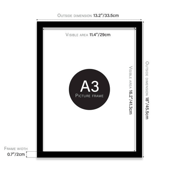 Black A3 Picture Frame - Distinctly Living