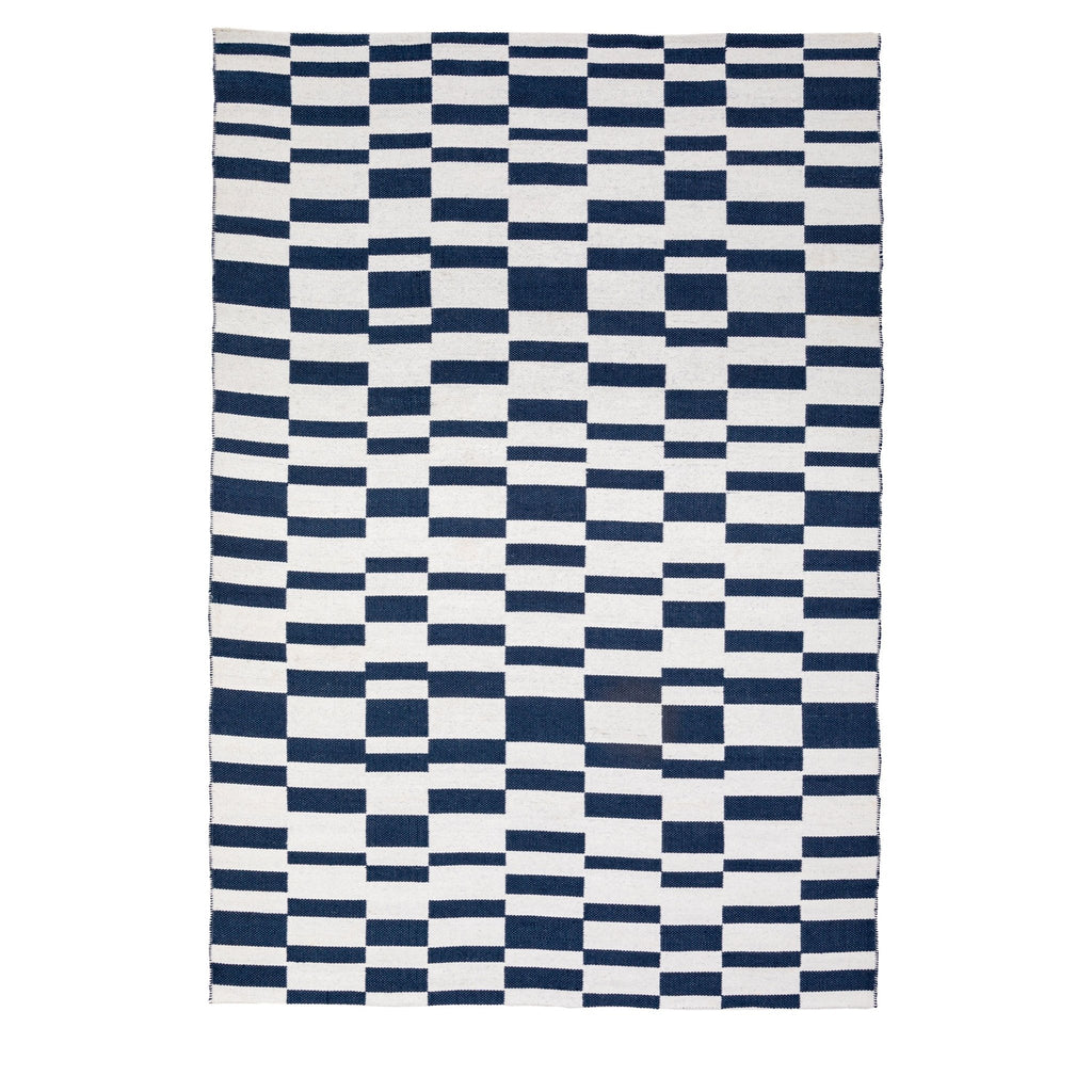 Blue Check Rug - Large or Medium - Distinctly Living