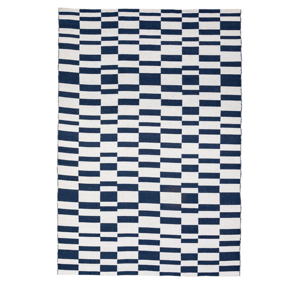 Blue Check Rug - Large or Medium - Distinctly Living