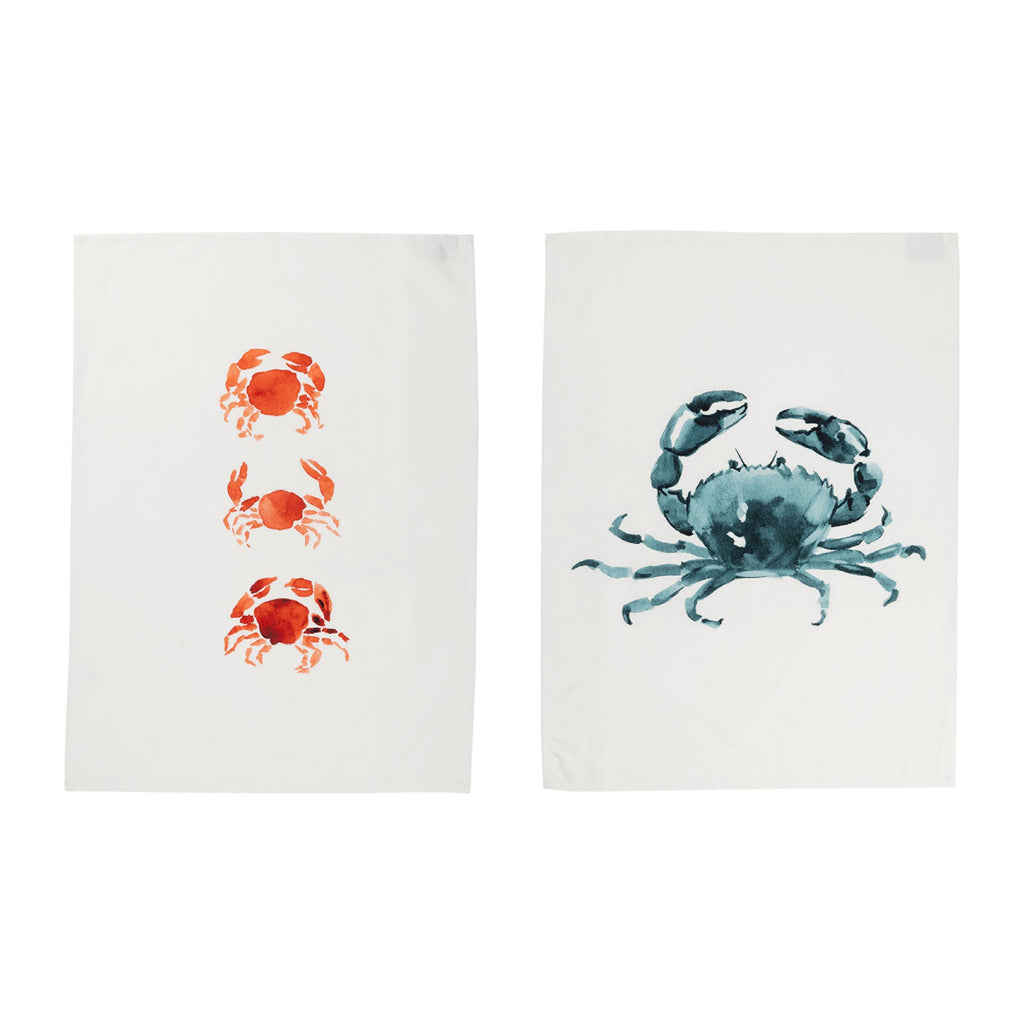Blue Crab or Red Crab Tea Towel - Distinctly Living