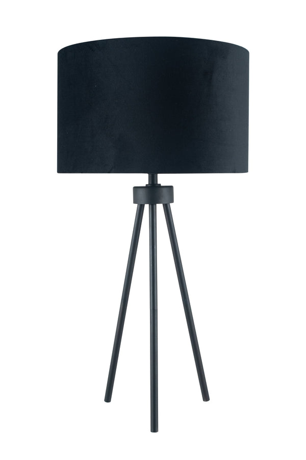 Bordighera Matt Black Metal Tripod Table Lamp - Distinctly Living