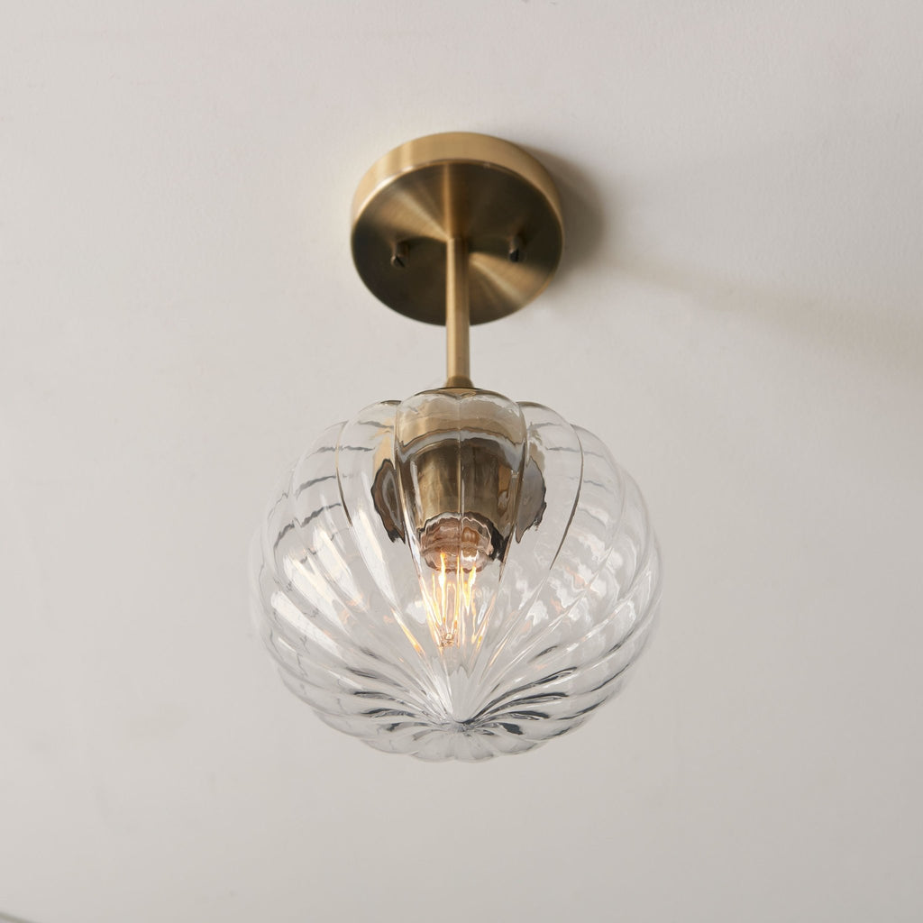 Burlington Aged Brass Glass Pendant - Distinctly Living