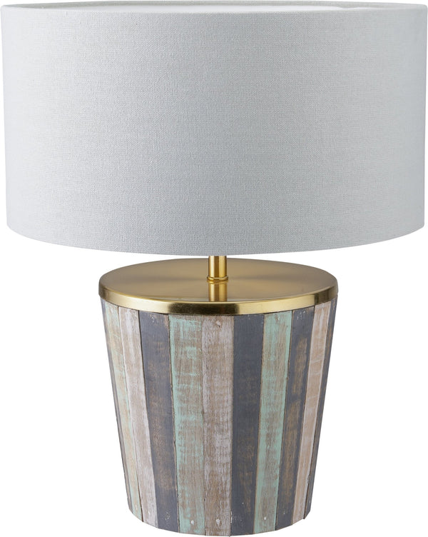 Campobasso Sage Distressed Wood Short - Table lamp - Distinctly Living