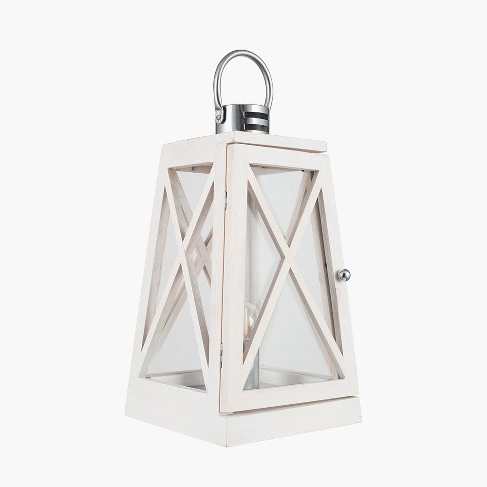 Coastal Lantern Table Lamp - Grey Wash or White - Distinctly Living