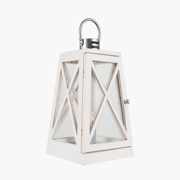 Coastal Lantern Table Lamp - Grey Wash or White - Distinctly Living