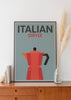 Coffee Italy - Modern A3 Art Print - Distinctly Living