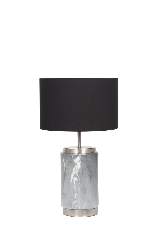 Como Grey Marble Effect Ceramic Short - Table Lamp - Distinctly Living