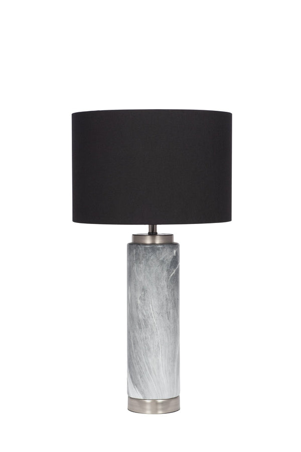 Como Grey Marble Effect Tall Ceramic - Table Lamp - Distinctly Living