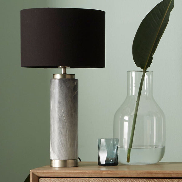 Como Grey Marble Effect Tall Ceramic - Table Lamp - Distinctly Living