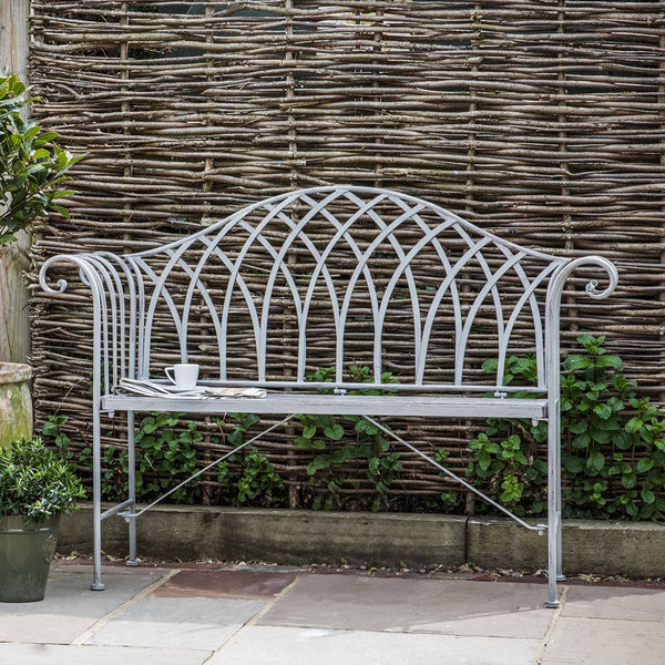 Cornworthy Garden Bench - Black or Antique Grey - Distinctly Living