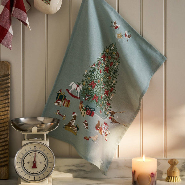 Cosy Christmas Scene Tea Towel - Distinctly Living