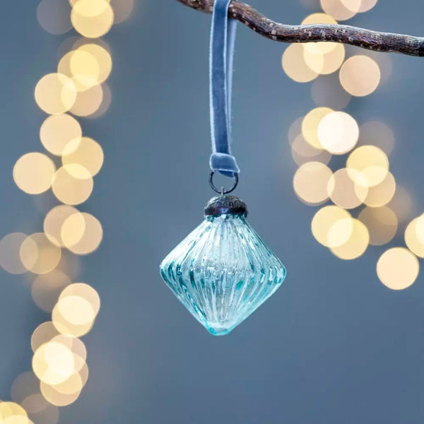 Diamond Aqua Bauble - Distinctly Living