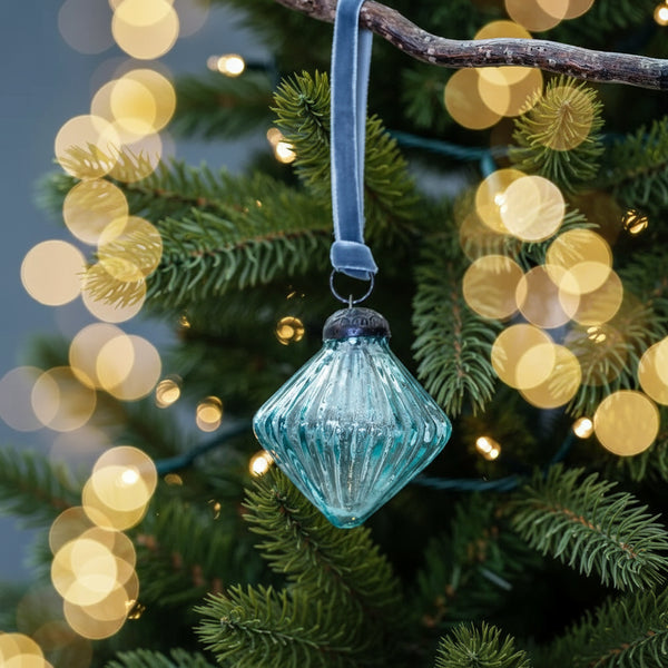 Diamond Aqua Bauble - Distinctly Living