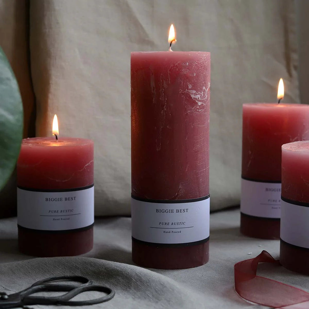 Dusty Pink Pillar Candle - Distinctly Living