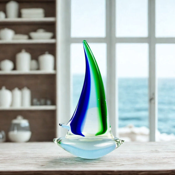 Glass Yacht - Medium Green/blue - Distinctly Living