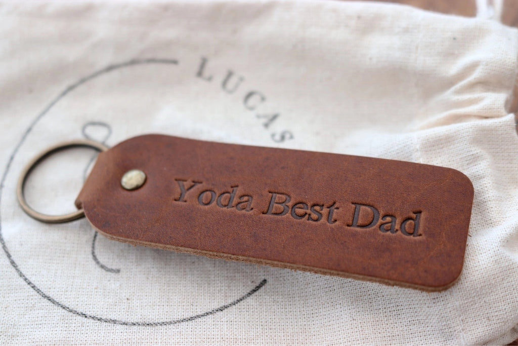 Handmade Leather 'Wise Words' Keyrings - Various Designs - Distinctly Living