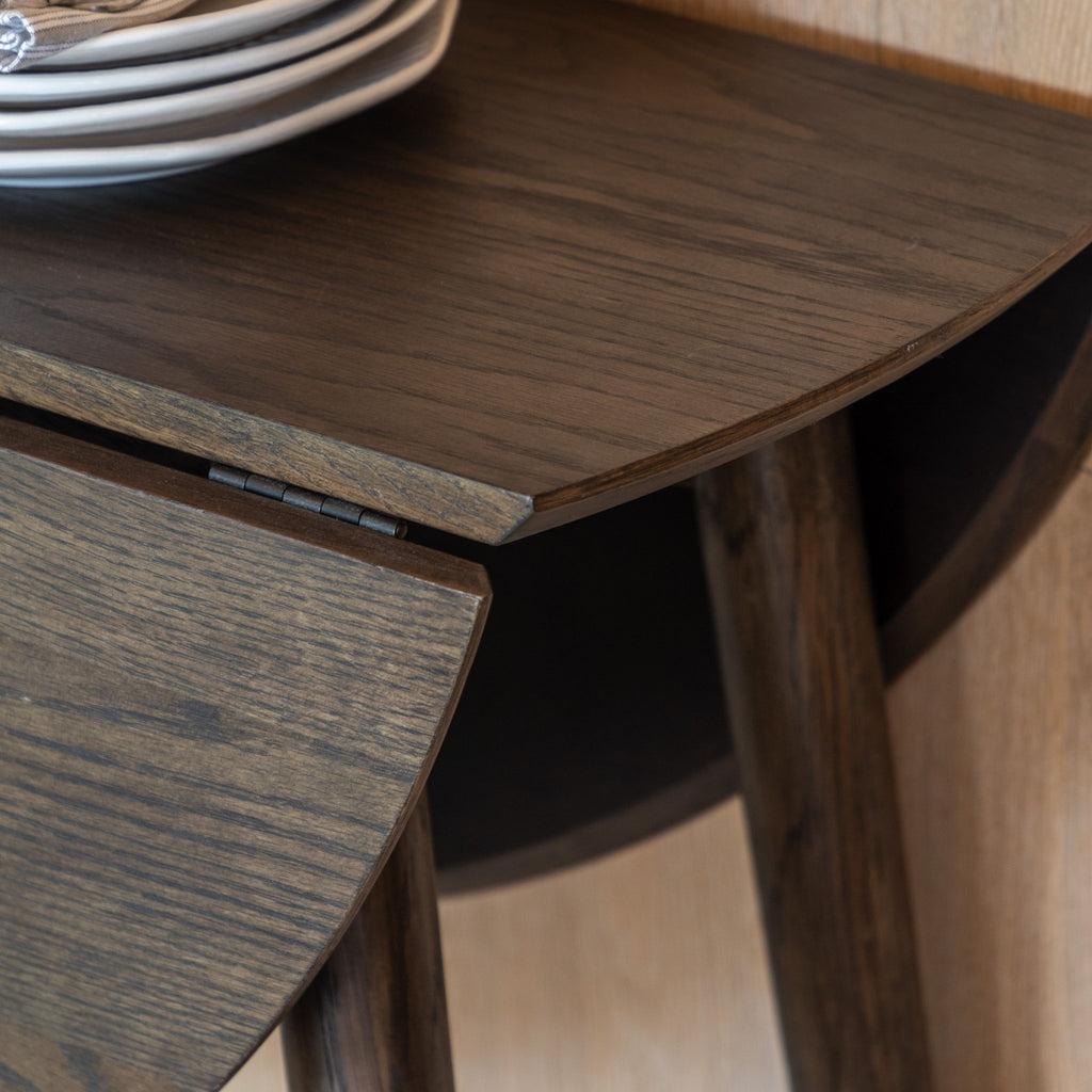 Hatton Folding Dining Table - Smoked - Distinctly Living