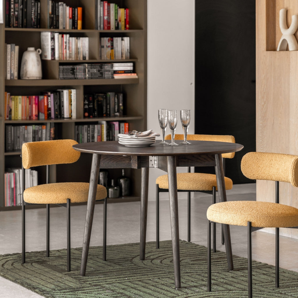 Hatton Folding Dining Table - Smoked - Distinctly Living