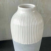 Large Two Tone Ribbed Vase - Distinctly Living