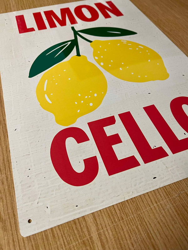 Limon Cello Limoncello Kitchen Metal Sign - Distinctly Living