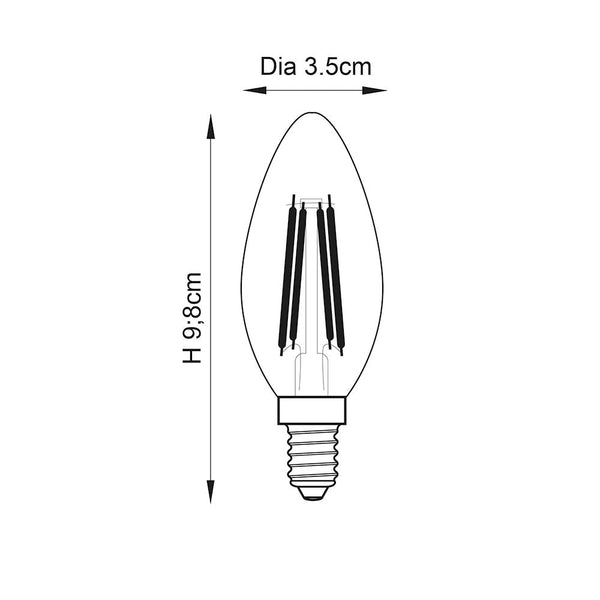Mini Candle E14 Bulb for August Lamps - Clear - Distinctly Living