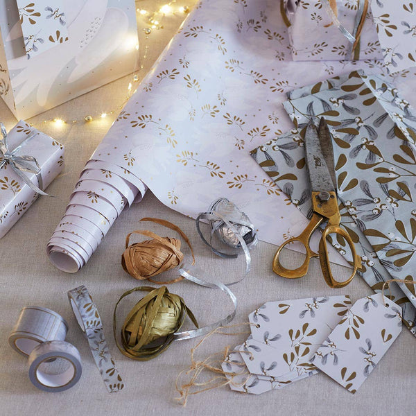 Mistletoe Recycled Christmas Wrapping Paper - 3m - Distinctly Living