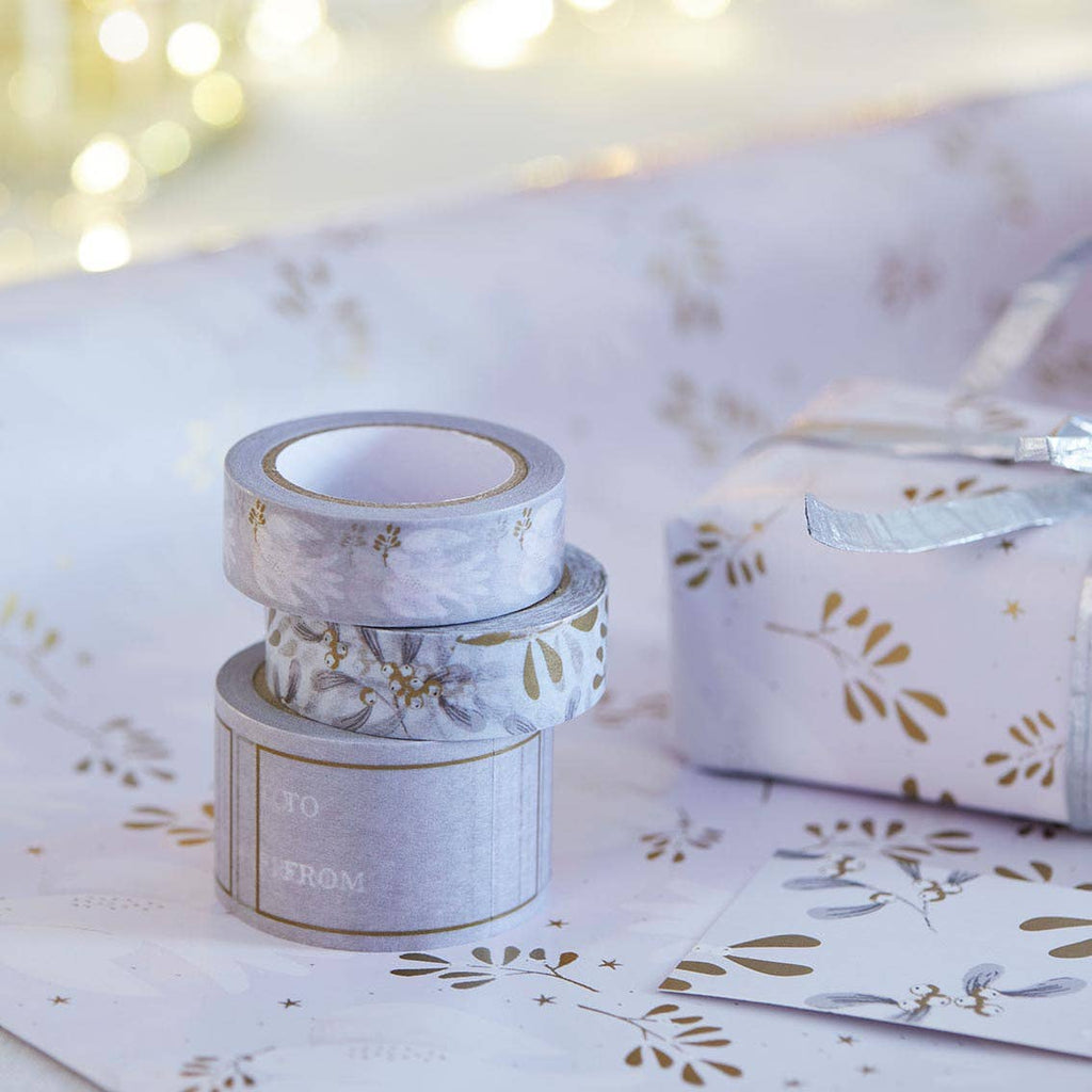 Mistletoe Recycled Christmas Wrapping Paper - 3m - Distinctly Living