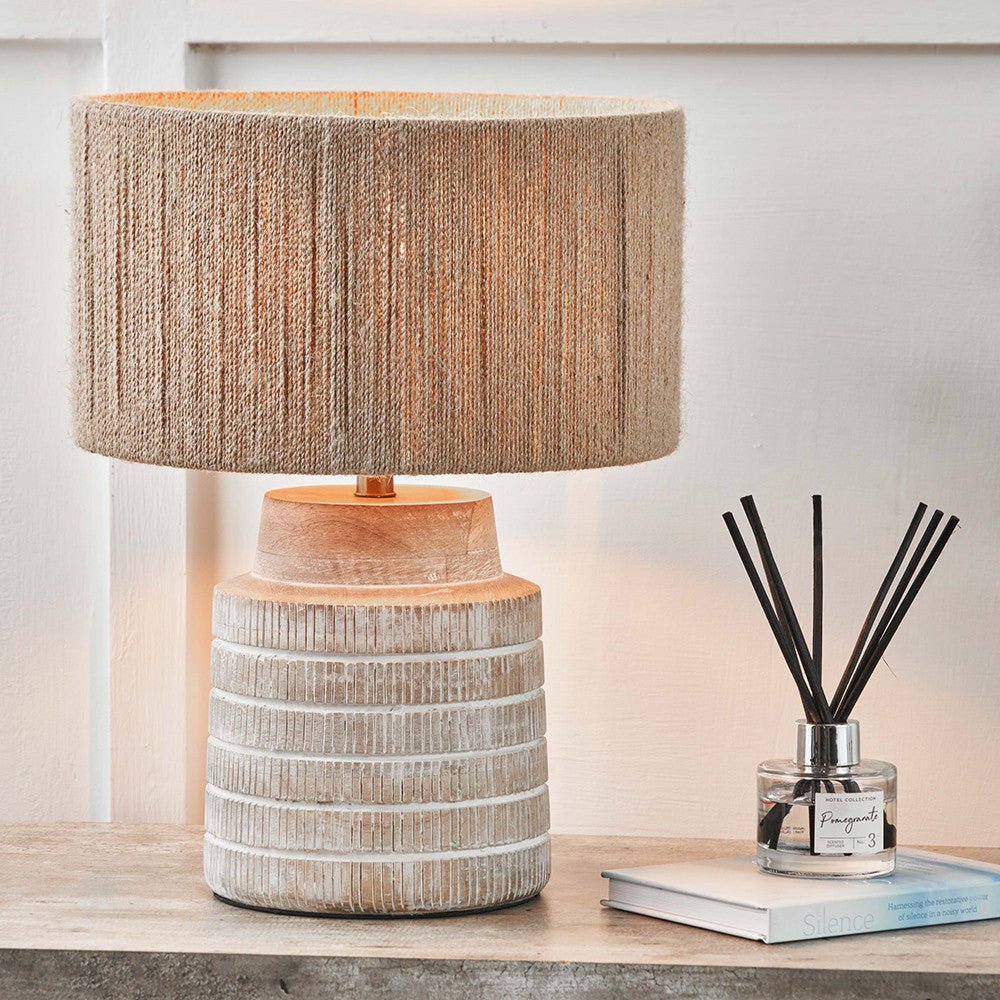 Opua Textured Lamp & Rope Shade - Distinctly Living
