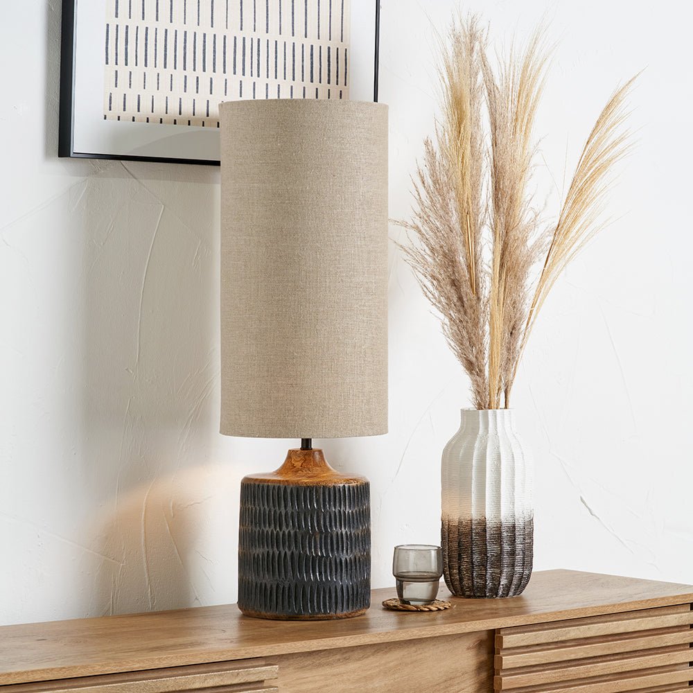 Pelagia Carved Lamp - Distinctly Living