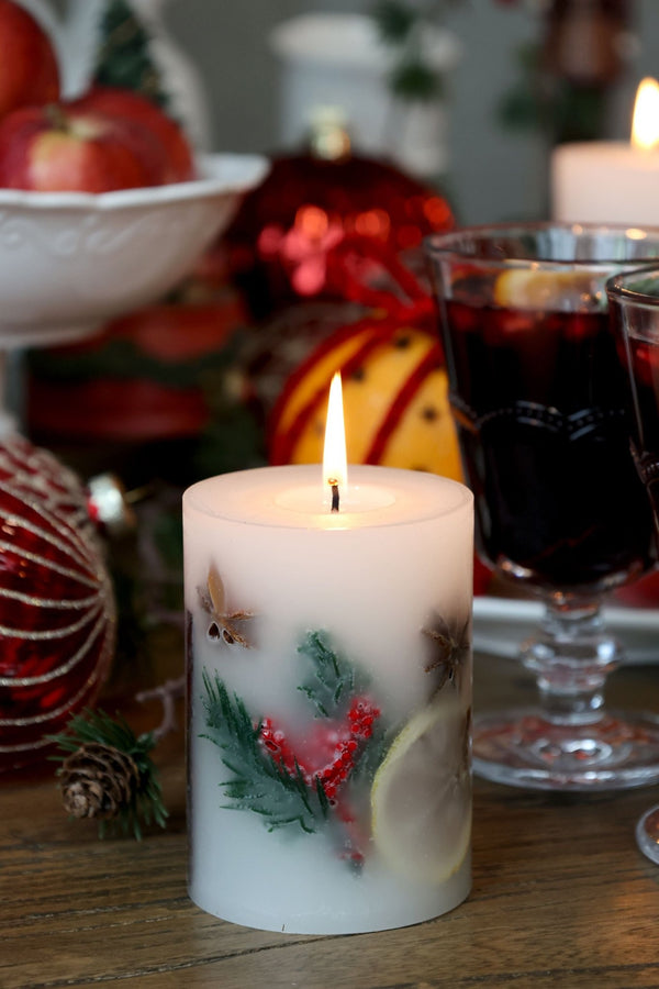 Pillar Candle With Infused Christmas Spices - Distinctly Living