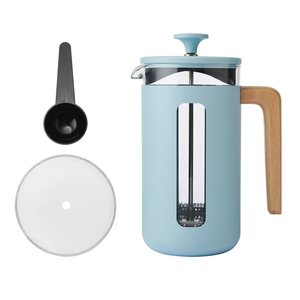 Retro 8 Cup Cafetiere - Taupe, Pink, Cream, Navy or Sky Blue - Distinctly Living