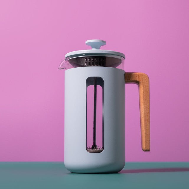 Retro 8 Cup Cafetiere - Taupe, Pink, Cream, Navy or Sky Blue - Distinctly Living