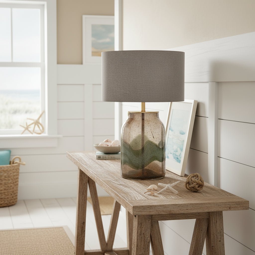 Roma Table Lamp With Linen or Green Shade - Distinctly Living