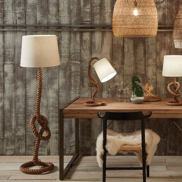 Rope Knot Standard Lamp and Shade - Distinctly Living