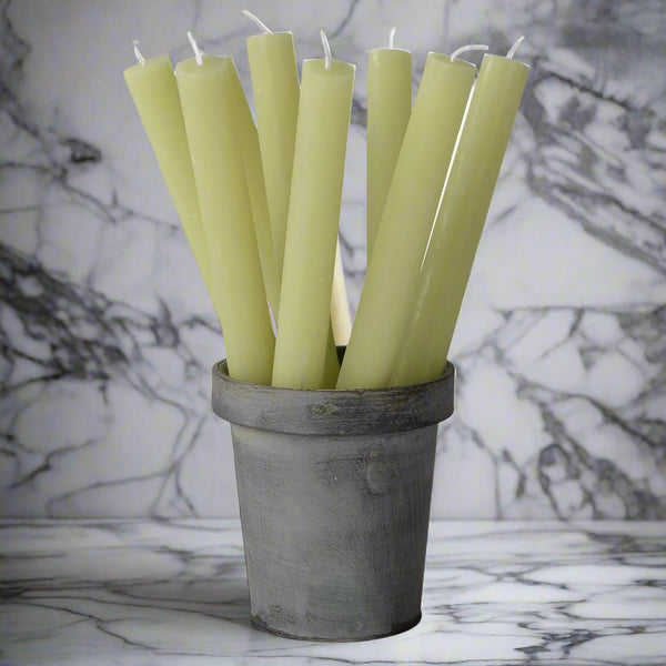 Rustic Avacado Dinner Candle - Single Candle - Distinctly Living