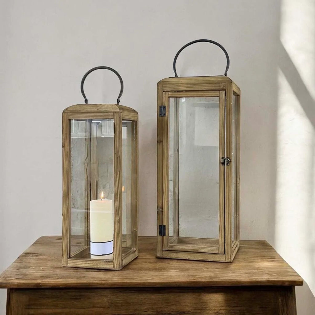 Rustic Wood Lantern - Large or Small - Distinctly Living