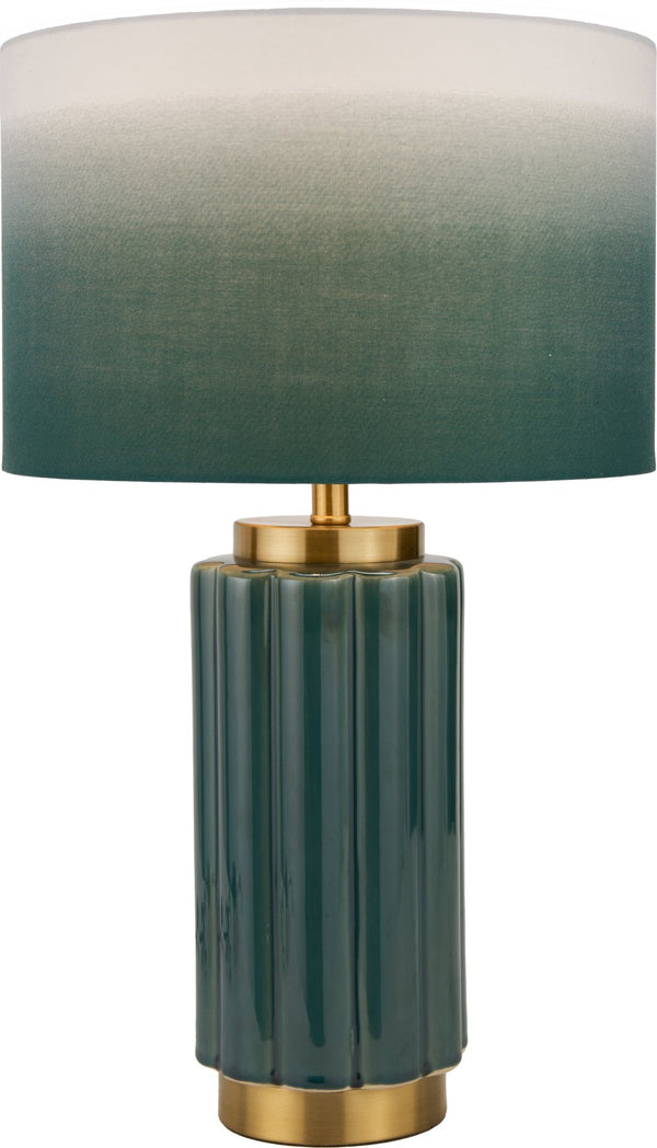 Santo Green Scalloped Ceramic Table Lamp - Distinctly Living