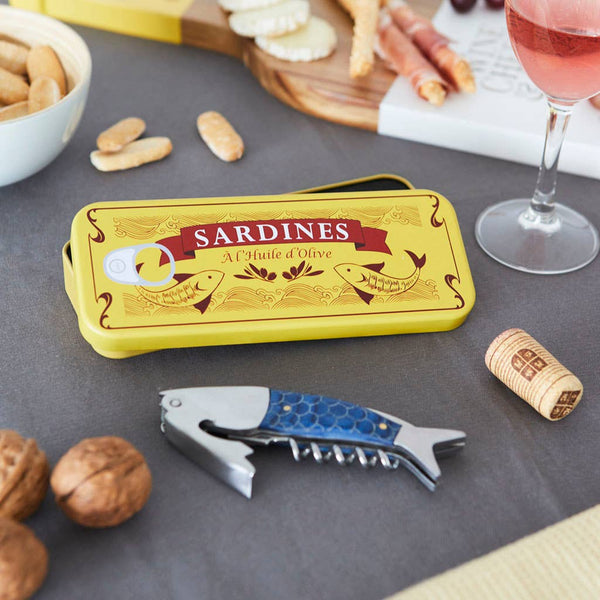 Sardine Can With Bottle and Cork Opener - Distinctly Living