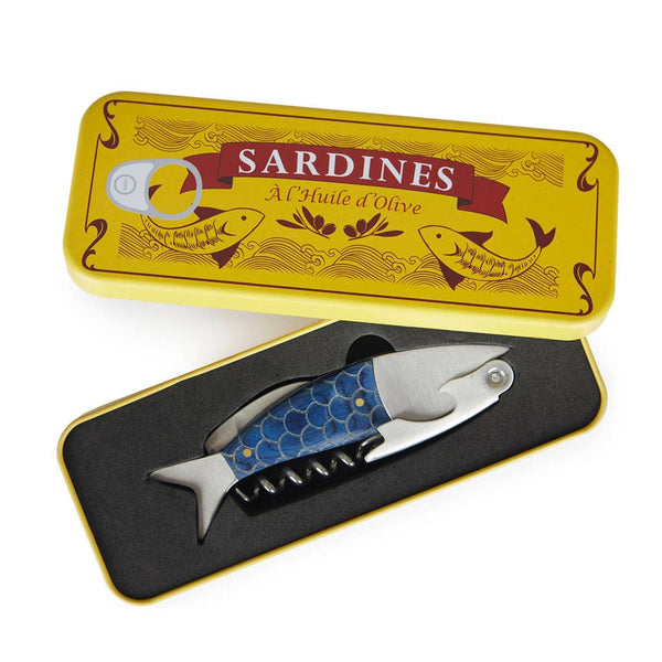 Sardine Can With Bottle and Cork Opener - Distinctly Living