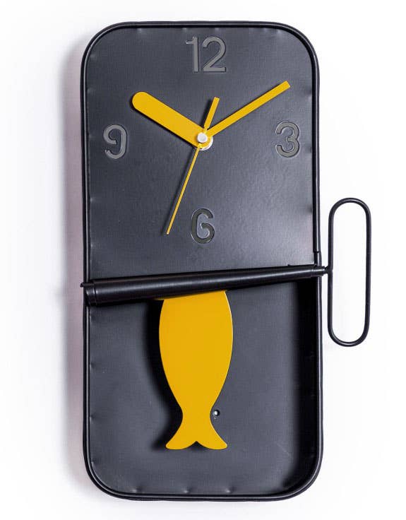 Sardine Tin Clock - Graphite - Distinctly Living