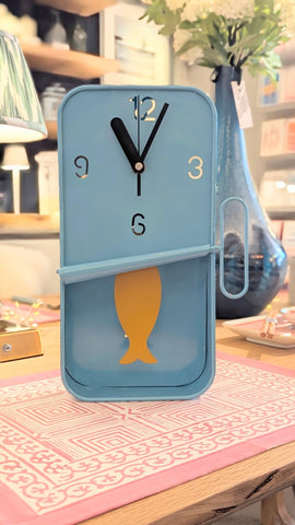 Sardine Tin Clock - Pale Blue - Distinctly Living