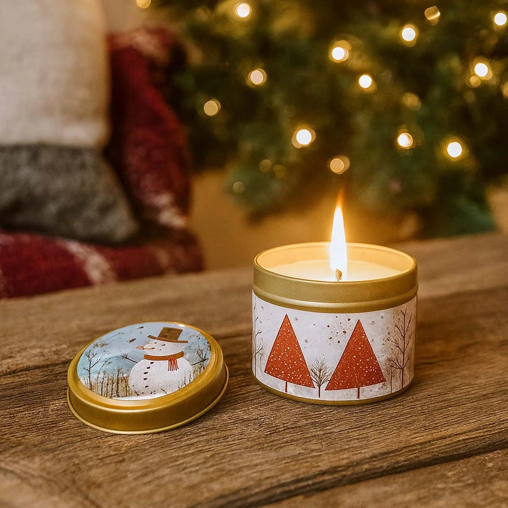 Scandi Christmas Candle Tins - Various Designs - Distinctly Living