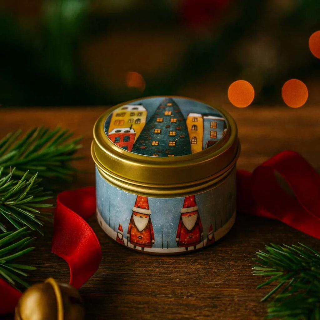 Scandi Christmas Candle Tins - Various Designs - Distinctly Living