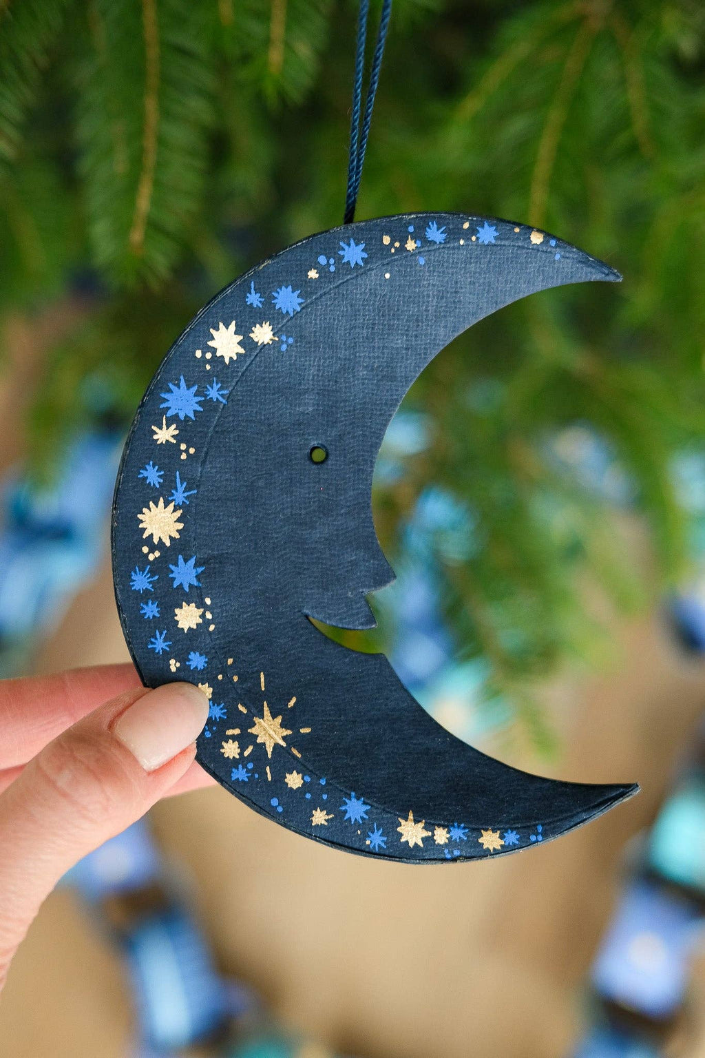 Screen Printed Moon Decoration - Distinctly Living