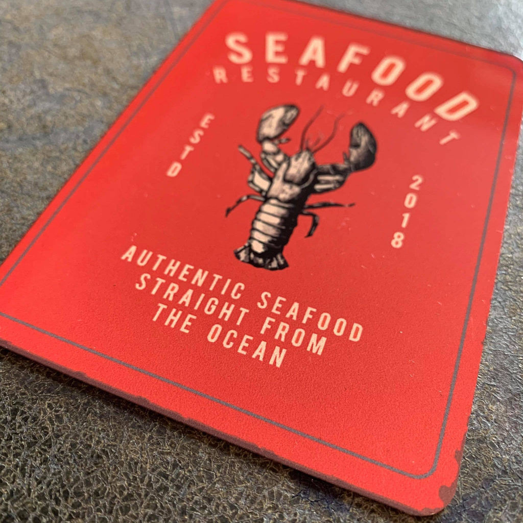 Seafood Restaurant Metal Sign Plaque - Distinctly Living