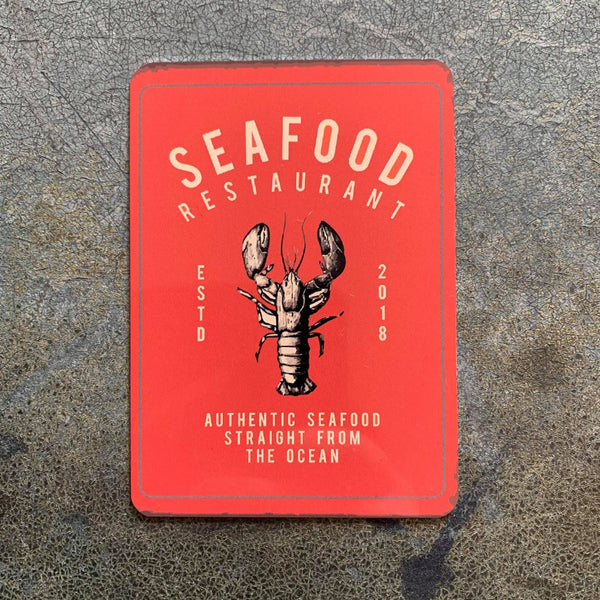 Seafood Restaurant Metal Sign Plaque - Distinctly Living