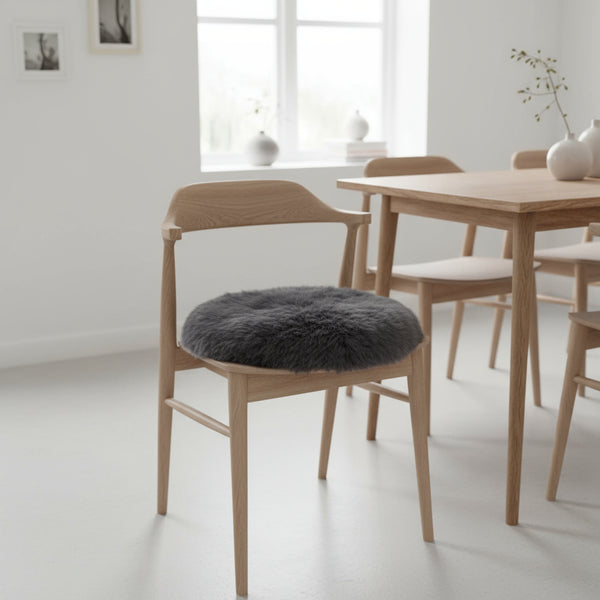 Sheepskin Seat Cover - Cushion - Pad - Slate Grey - Distinctly Living